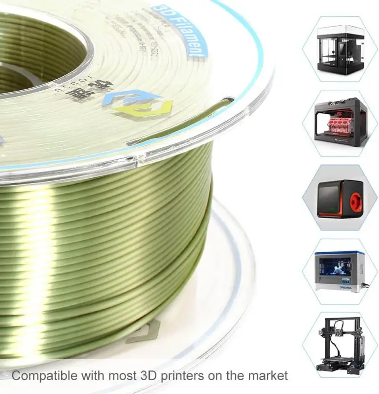 YOUSU Silk PLA 3D Filament with gorgeous surface, Tangle free, Pearlescent  1.75mm, 2.85mm 1kg