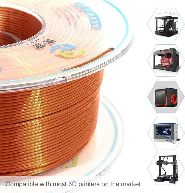 YOUSU Silk PLA 3D Filament with gorgeous surface, Tangle free, Pearlescent  1.75mm, 2.85mm 1kg