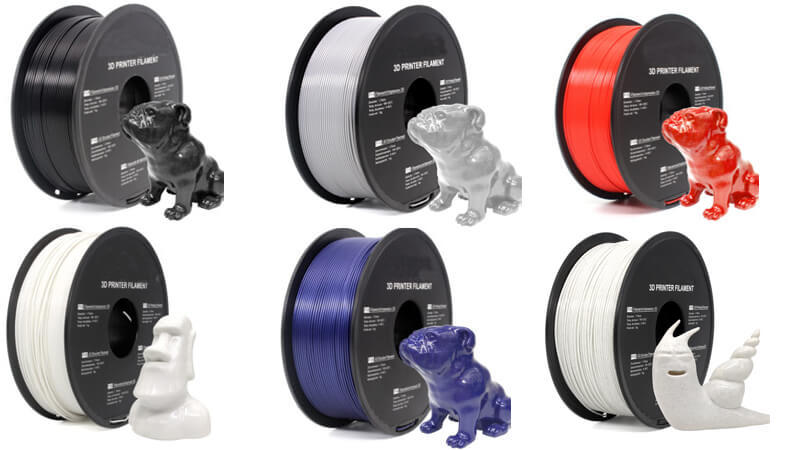 3D printer filament,1.75mm,1kg, Easy to print PLA, Reinforced PLA+,shinny Silk PLA,,flexible TPU, Petg