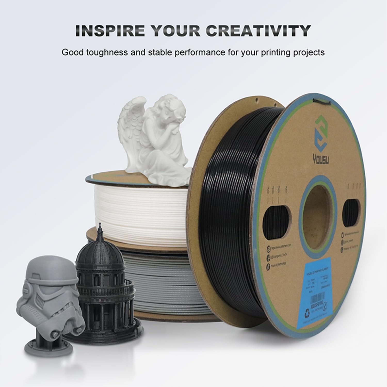 YOUSU 3D manufacturer faster pla fitament fit for Bambu Fab Ankermaker M5 Creality K1 FDM 3d pinters high speed pla filament