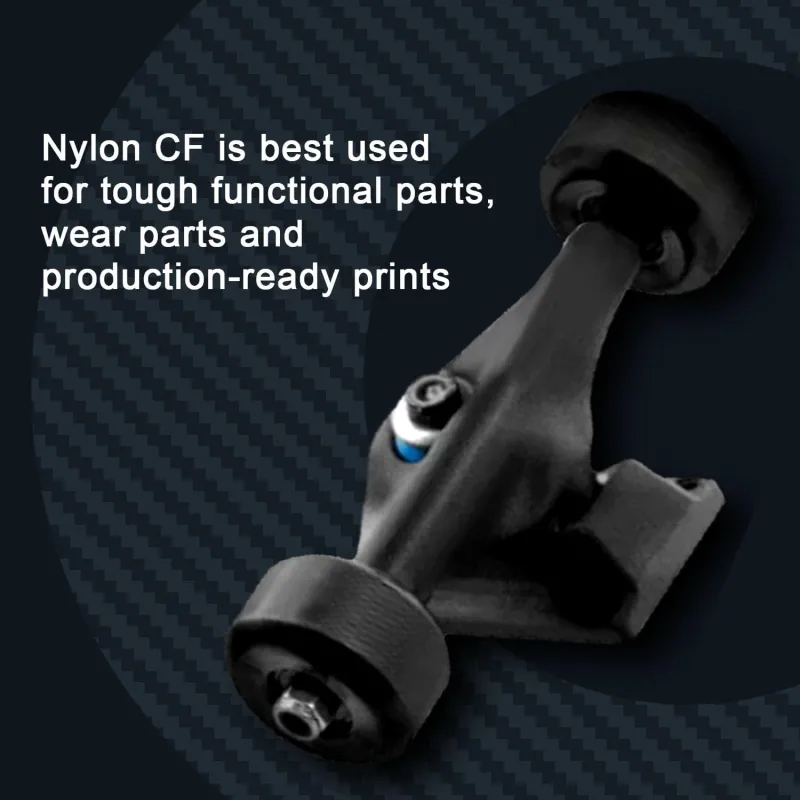 YOUSU Carbon Fiber PA 12 3D Filament with higher temperature strength Matte black 1.75mm, 500g
