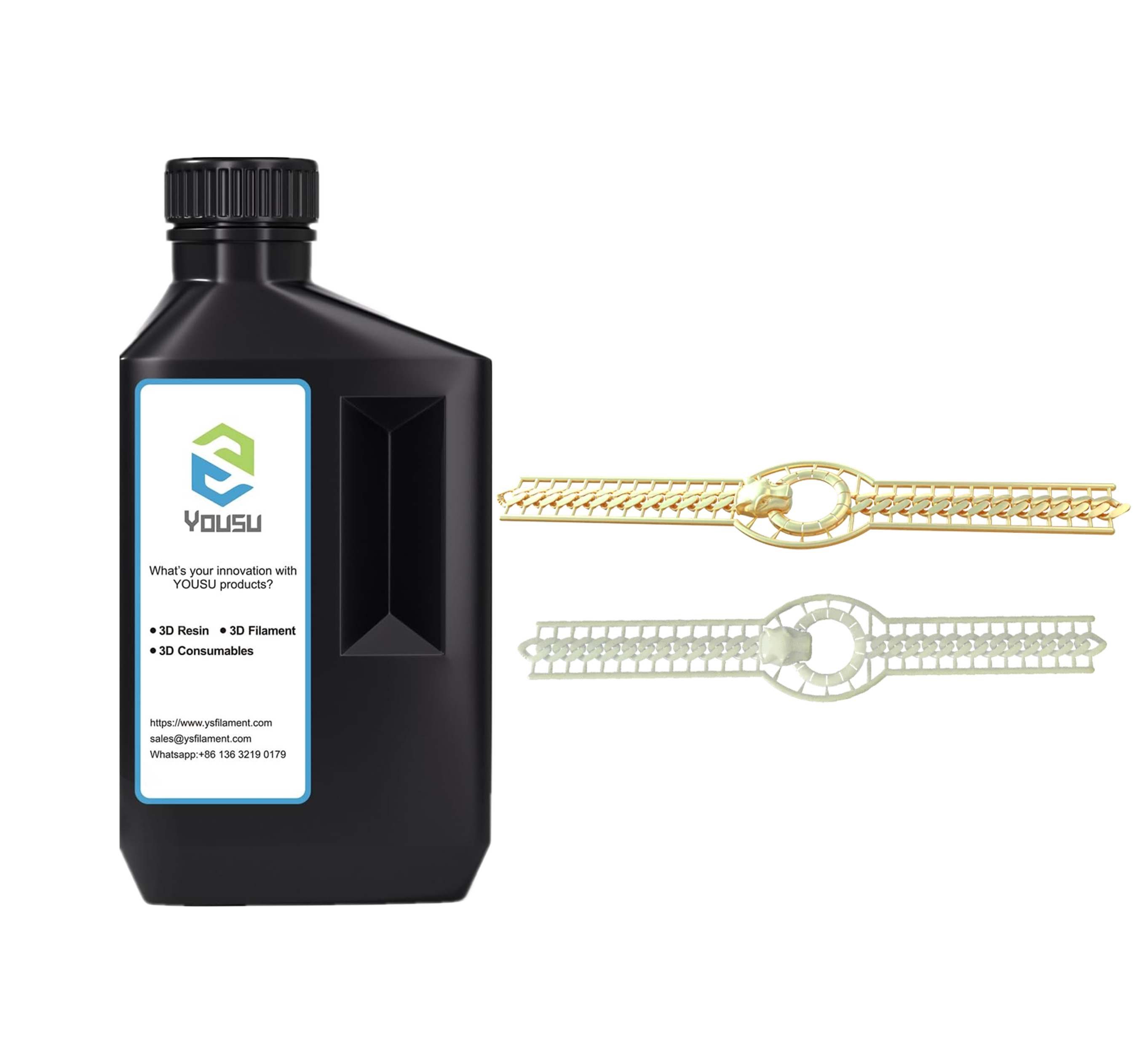 YOUSU 405nm Jewelry casting 3d resin for LCD High Wax Castable 3d Printer Resin For Jewelers