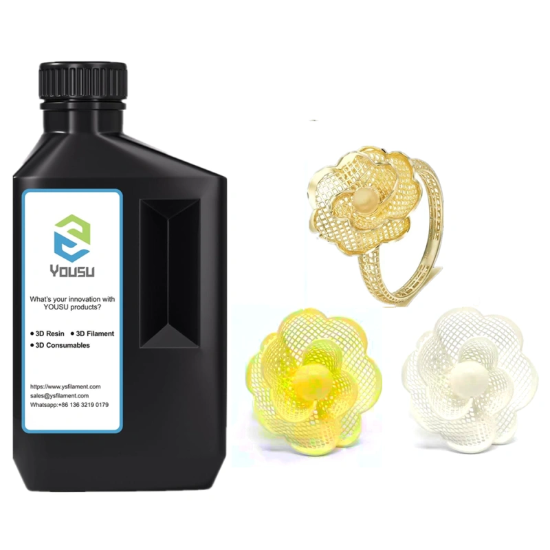 YOUSU 405nm Jewelry casting 3d resin for LCD High Wax Castable 3d Printer Resin For Jewelers