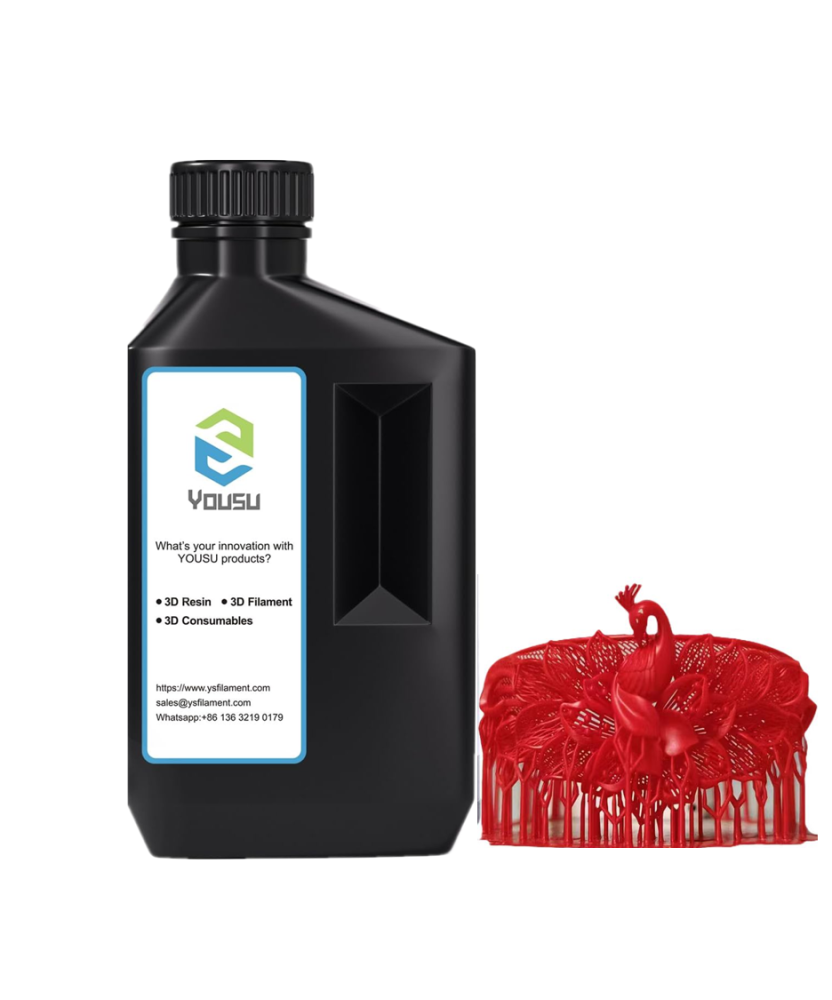 YOUSU  Red Wax 1kg Burn Out Liquid Casting 3d Printer Jewelry Resin For LCD Dlp SLA Printer