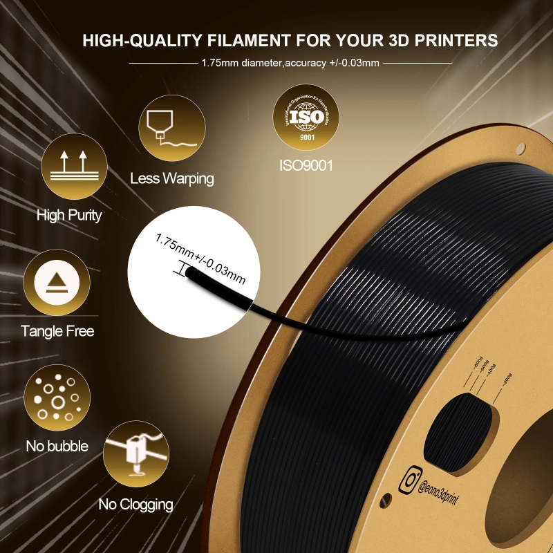 EONO3D PLA filament 1.75mm 1kg 3d printer filament PLA plus filamentos 3d filament 175mm