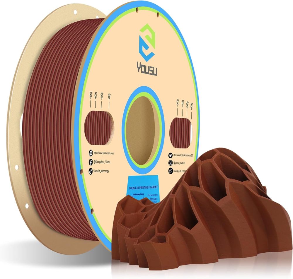 YOUSU Dual Color Wood Pla 1.75mm 3d printing filament for FDM 3d Printer
