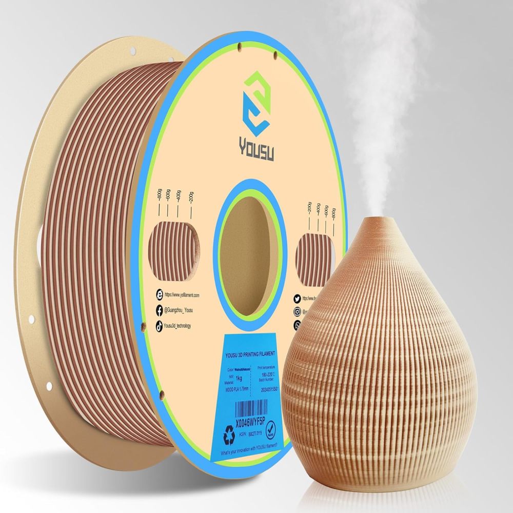 YOUSU Dual Color Wood Pla 1.75mm 3d printing filament for FDM 3d Printer