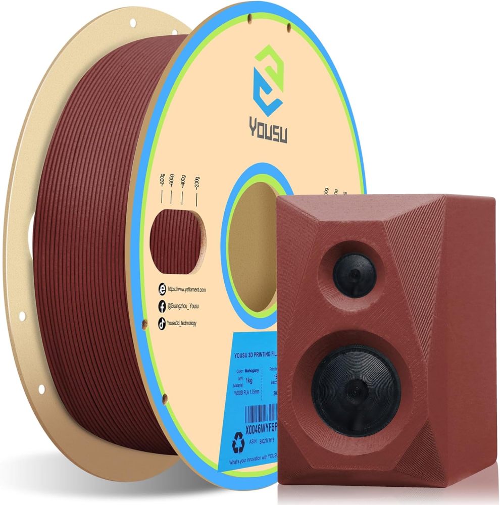 YOUSU Dual Color Wood Pla 1.75mm 3d printing filament for FDM 3d Printer