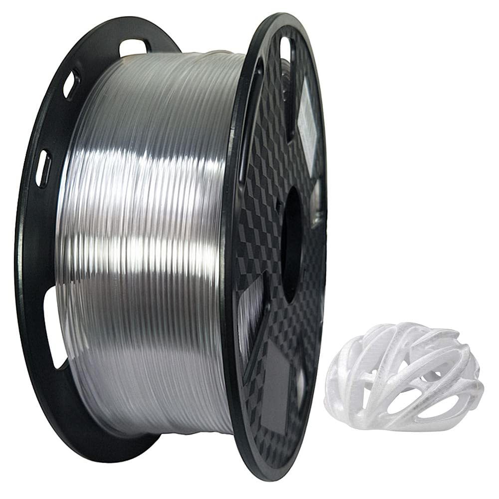 YOUSU PET filament Transparent Material 3D Printer Filament 1.75mm 1kg High Toughness and High Transparent Printing Material