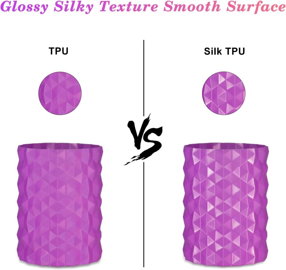 YOUSU 3D TPU Silk 95A Multi Colors Shiny Silk TPU 3D Printing Filament 1.75mm For 3D Printer Glossy Surface Glossy Silk Surface Flexible TPU Filament