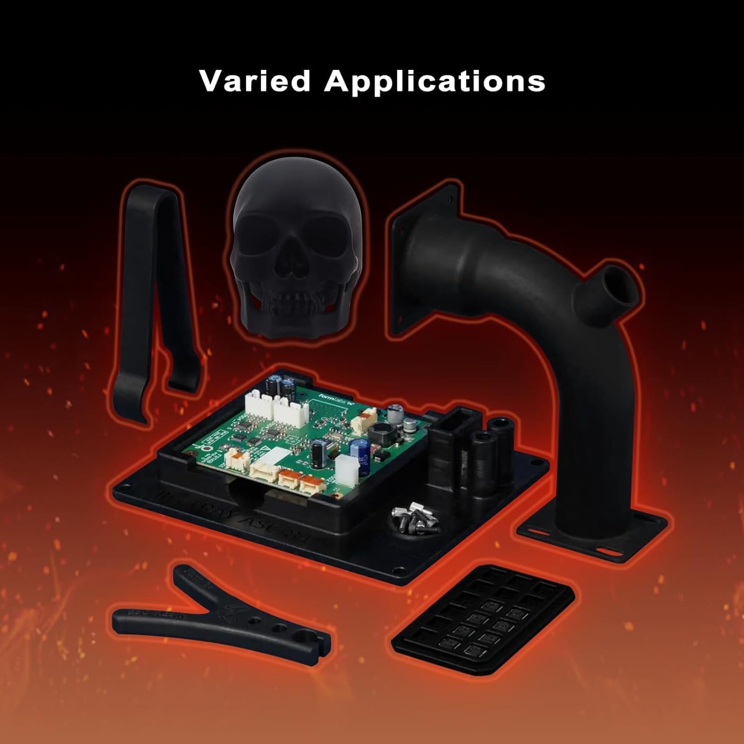 YOUSU High-Temp Resistant 3D Printer Resin - Up to 220°C, 3D Printing Resin for Engineering, Industrial Applications, 405nm DLP LCD UV-Curing Photopolymer Resin, Black 1000g