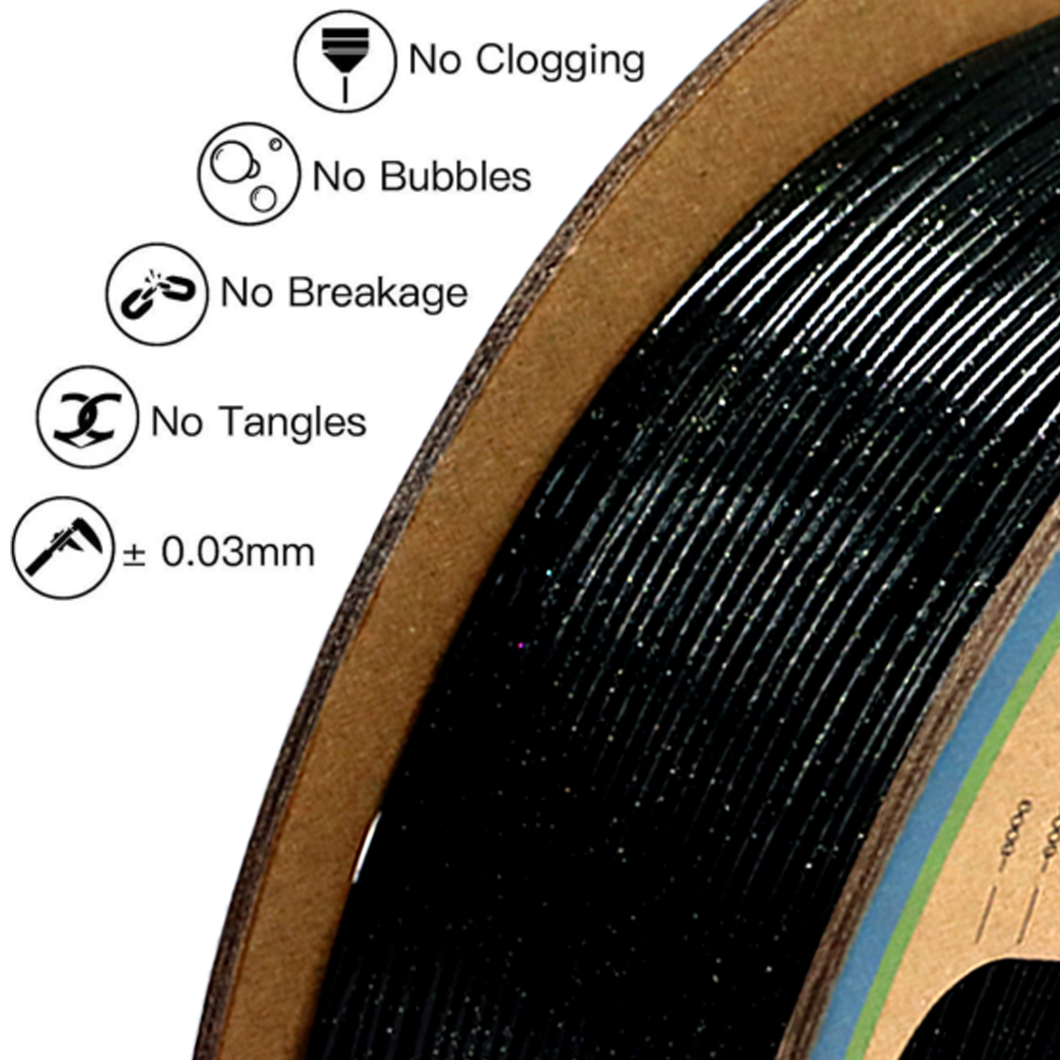 YOUSU PLA Plus Filament 1.75mm Galaxy Black 1KG,Professional High Toughness PLA Pro 3D Printer Filament,Dimensional Accuracy +/- 0.02mm(2.2lbs),3D Printing Filament Fits for Most FDM 3D Printers PLA Filament  Supplier in China