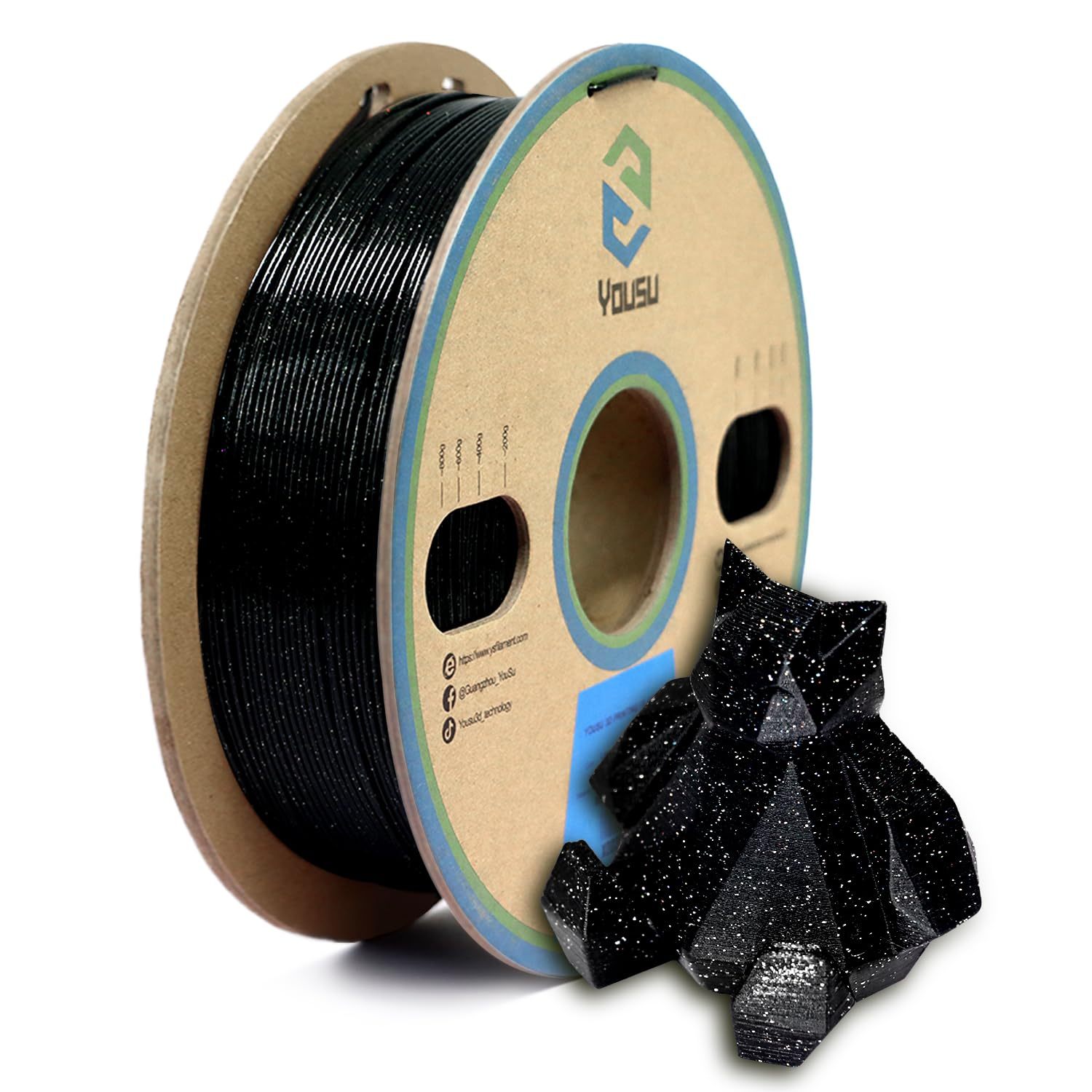 YOUSU PLA Plus Filament 1.75mm Galaxy Black 1KG,Professional High Toughness PLA Pro 3D Printer Filament,Dimensional Accuracy +/- 0.02mm(2.2lbs),3D Printing Filament Fits for Most FDM 3D Printers PLA Filament  Supplier in China
