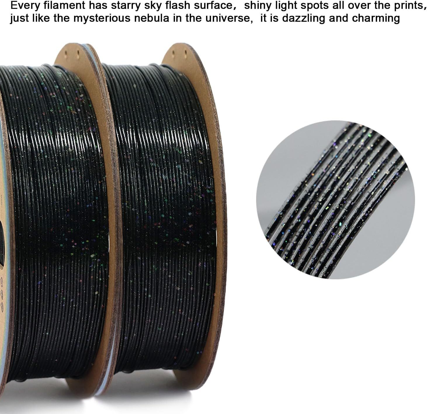 YOUSU PLA Plus Filament 1.75mm Galaxy Black 1KG,Professional High Toughness PLA Pro 3D Printer Filament,Dimensional Accuracy +/- 0.02mm(2.2lbs),3D Printing Filament Fits for Most FDM 3D Printers PLA Filament  Supplier in China