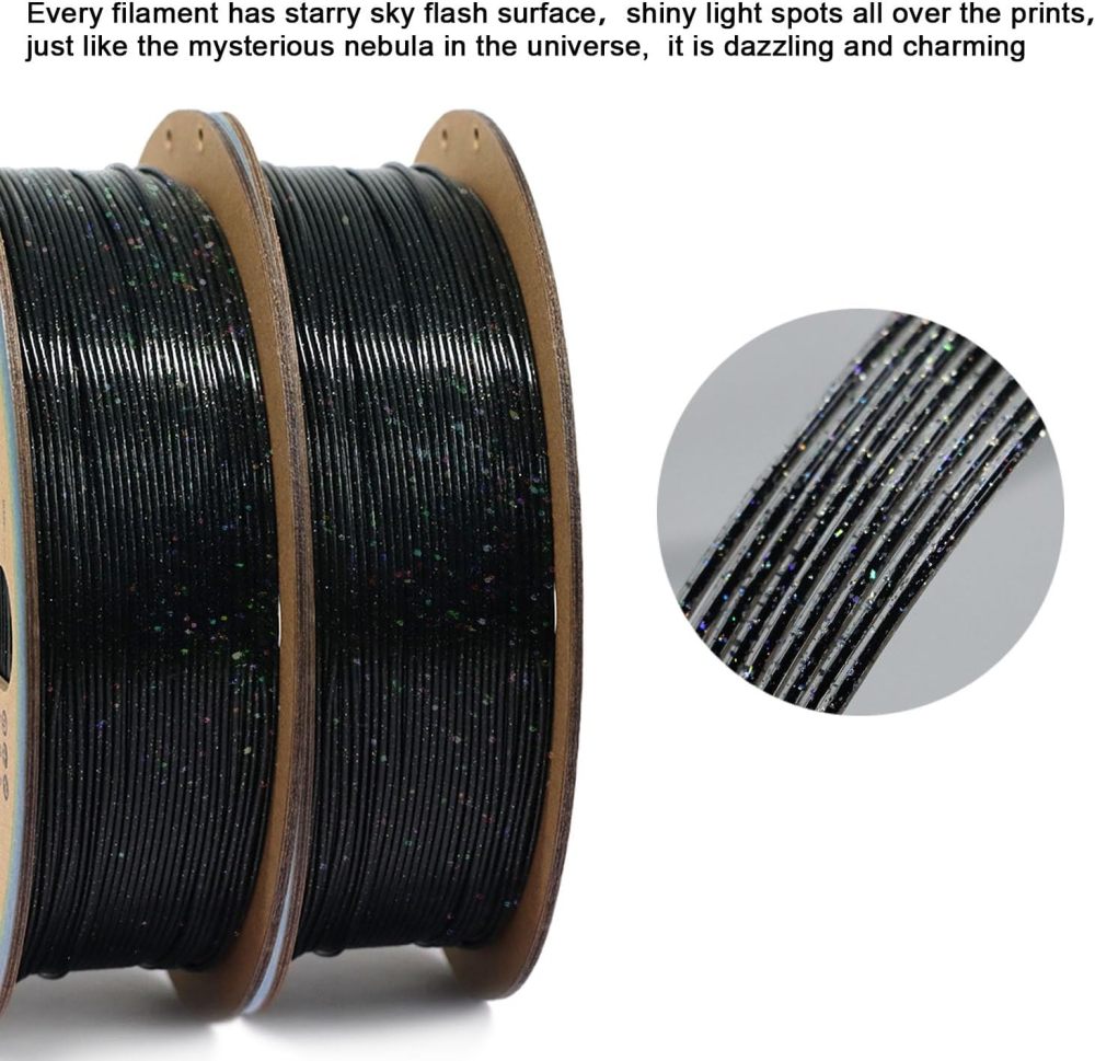 YOUSU PLA Plus Filament 1.75mm Galaxy Black 1KG,Professional High Toughness PLA Pro 3D Printer Filament,Dimensional Accuracy +/- 0.02mm(2.2lbs),3D Printing Filament Fits for Most FDM 3D Printers PLA Filament  Supplier in China