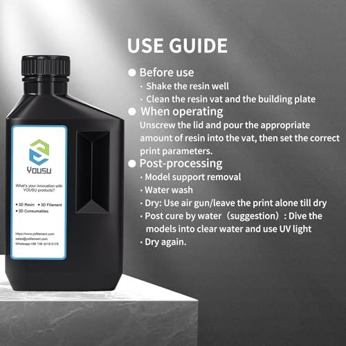 YOUSU 80A flexibble resin 405nm DLP& LCD 3D Printer Rapid Resin UV Curing Resin TPU-Like Rapid Resin Flexible Resin High Impact Resistant Resin