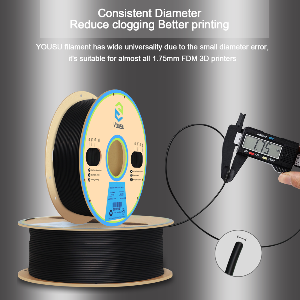 YOUSU Conductive PLA  3D printer filament, with multi-color 1.75mm 2.85mm 1kg