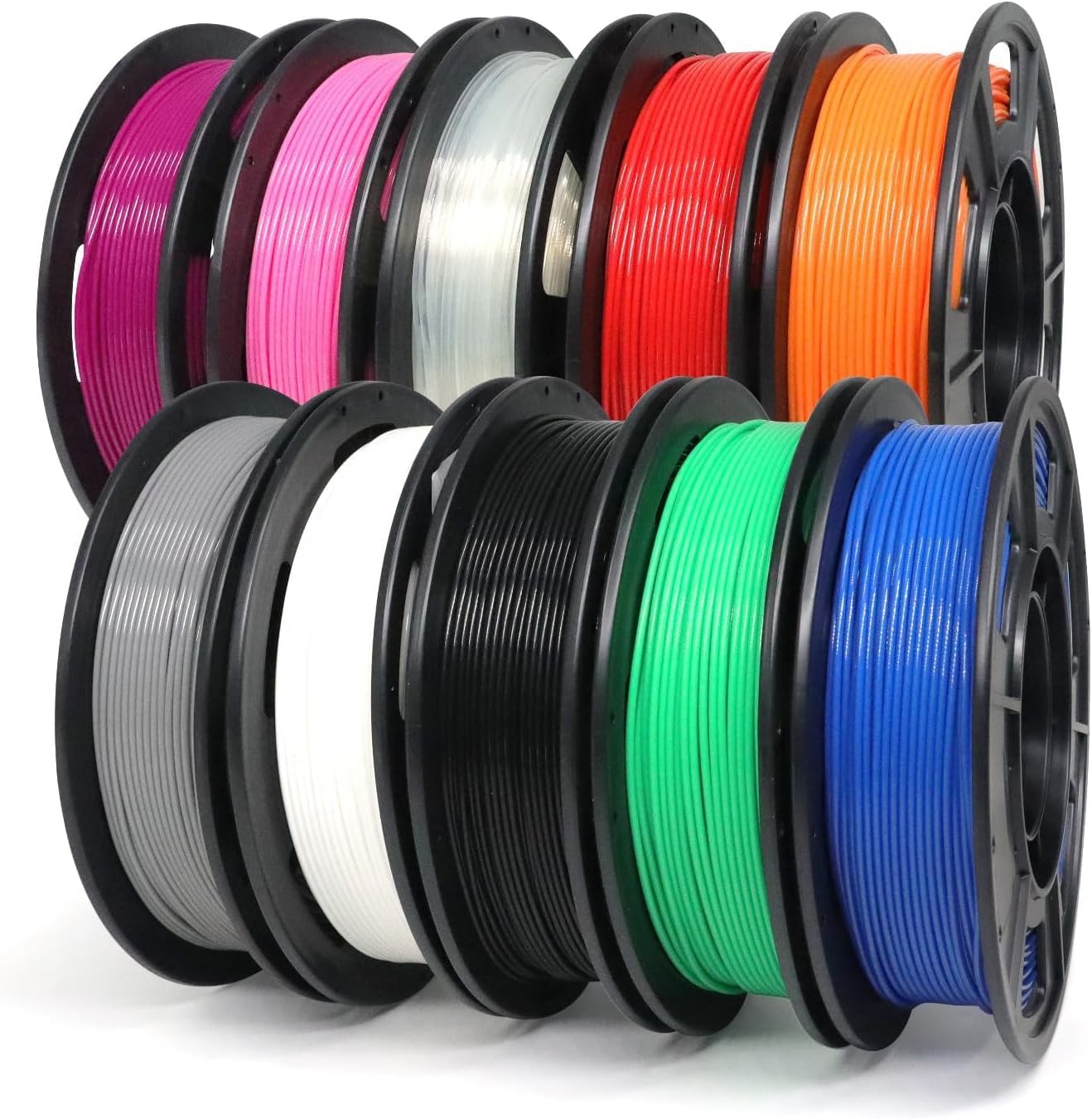 YOUSU  PLA+, 3D Printing filament black and  multi-color  1.75mm10*250g package by Yousu