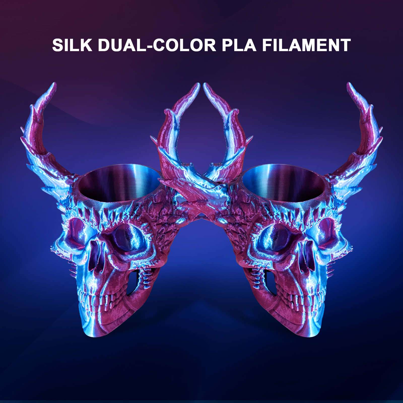 YOUSU Dual Color PLA 3D printer filament, with multi-color 1.75mm 2.85mm 1kg