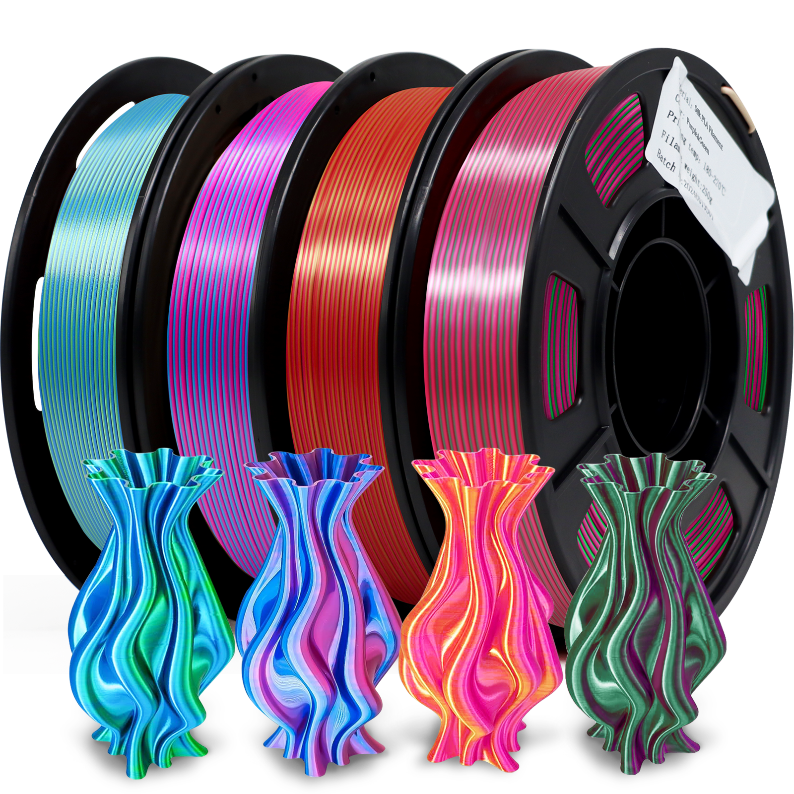 YOUSU Dual Color PLA 3D printer filament, with multi-color 1.75mm 2.85mm 1kg