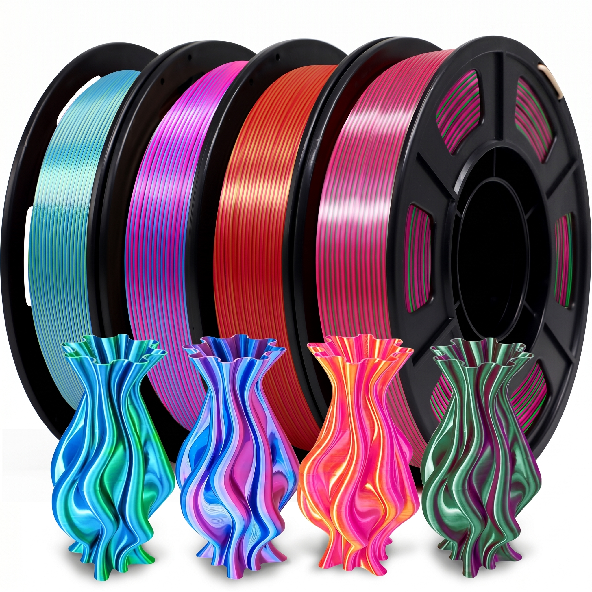 YOUSU Dual Color PLA 3D printer filament, with multi-color 1.75mm 2.85mm 1kg