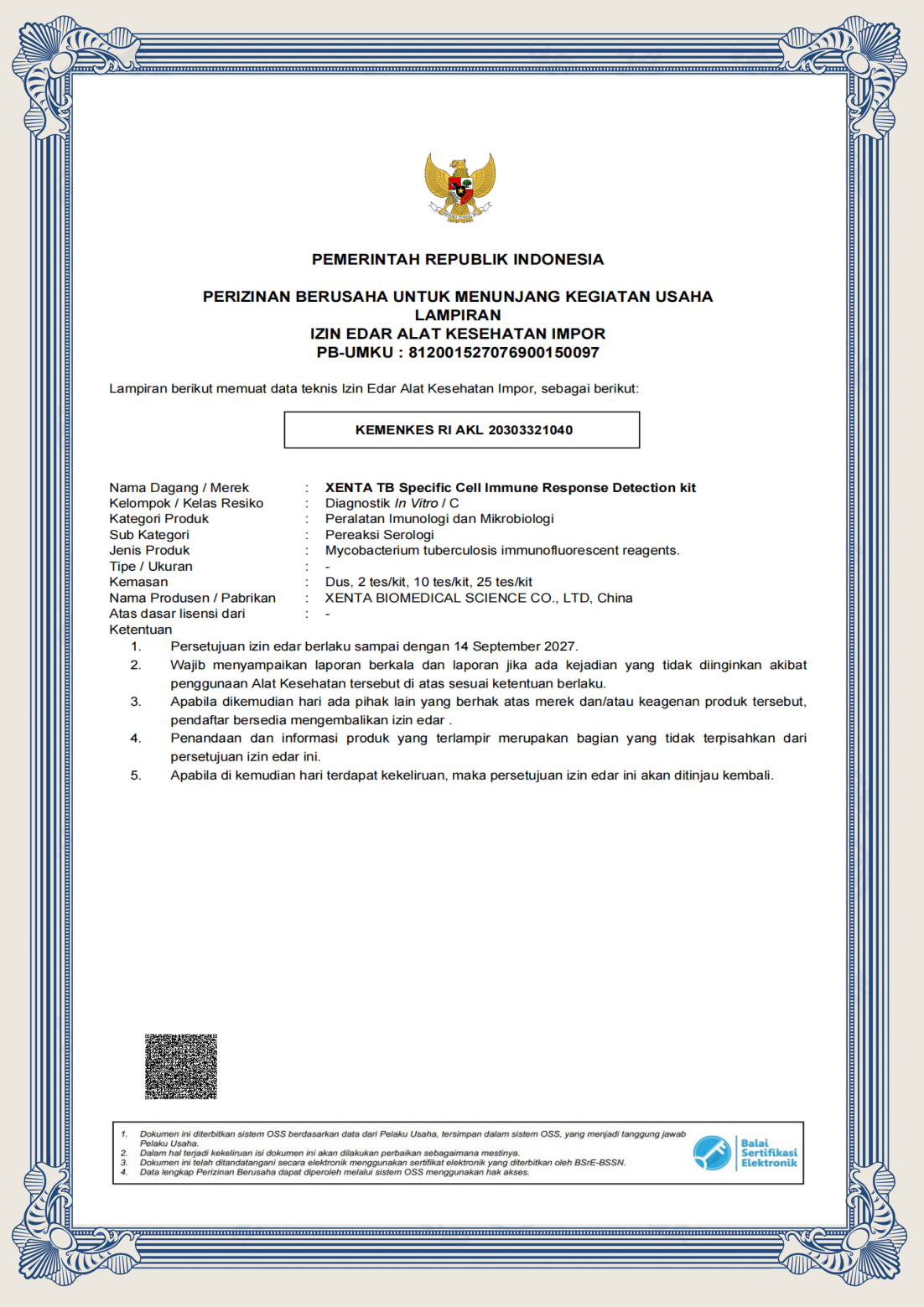 INDONESIAN CERTIFICATION