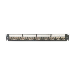 Cat .6 1U 24-Ports Shielded RJ45 Patch Panel