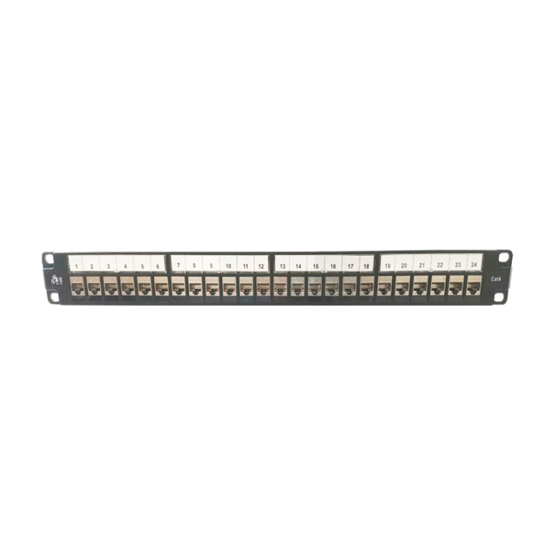 Cat .6 1U 24-Ports Shielded RJ45 Patch Panel