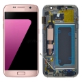 For Samsung Galaxy S7 G930 G930F LCD Screen Display With Frame  Assembly - Rose Pink