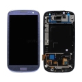 For Samsung Galaxy S3 i9300 LCD Screen Display Assembly With Frame - Blue
