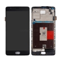 For OnePlus 3 3T LCD Screen Display Touch Digitizer Assembly With Frame Original - Black