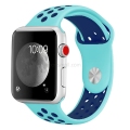 For Apple Watch 38mm 42mm Two-tone Color Silicone Band