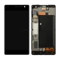 For Nokia Lumia 730 735 LCD Display Touch Screen Digitizer Assembly With Frame Black