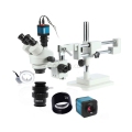 3.5X-90X Stereo Trinocular Microscope For Soldering Phone Repair Microscope Boom Stand 16MP HDMI Camera Adapter