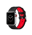 For Apple Watch 38mm 42mm Silicone Watch Band Plastic Strap Two-tone Color