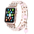 For Apple Watch Band Fashion Elastic Stretch Crystal Pearl Bracelet