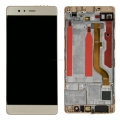 For Huawei P9 EVA-L09 LCD Screen Display Tough Digitizer With Frame Assembly Gold