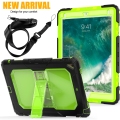 For iPad Kids Safe Shockproof Heavy Duty Kickstand Cover With Strap