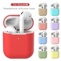 For Airpods 2 Generation Soft Silicone Case Wireless Bluetooth Earphone Case Rubber Shockproof Waterproof Cover