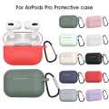 For AirPods Pro Silicone Case Wireless Headphone Protective Cover For AirPod Pro 2019 Bluetooth Soft Case With Hook