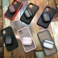 For iPhone 11 Pro Max Luxury Classic Plastic Case Matte Transparent Cover With AirPods Case