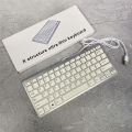 Computer Ultra Thin Mini Keyboard Wired Slim White English For Windows PC Laptop iMac