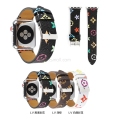 Flower Leather Bands Wristband For Apple Watch Series 1 2 3 4 5 Strap 38mm 42mm 40mm 44mm Printed Bracelet for iWatch