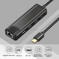 HUB type C to PD USB3.1 / HDMI / RJ45 / 2 USB3.0 5 in 1 USB-C for USB-C phone computer resolution 4K 60Hz USB Adapter