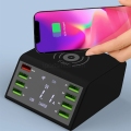 60W QC 3.0 Quick Charge 8 USB Ports Charging Dock Station with Voltage Current Display