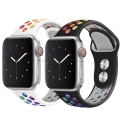 For Apple Watch Rainbow Silicone Strap Soft Watchband Bracelet