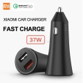 Original Xiaomi Car Charger Quick Charge 37w Dual USB Ports