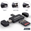 SD Card Reader USB 3.0 OTG Micro USB Type C Card Reader