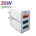 30W Quick Charge 3.0 Fast Charging Adapter 5V 2.4A 3 USB Port EU