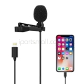Professional Lavalier Lapel Microphone for iPhone 2m